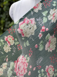 Digital Printed Mul Chanderi Fabric