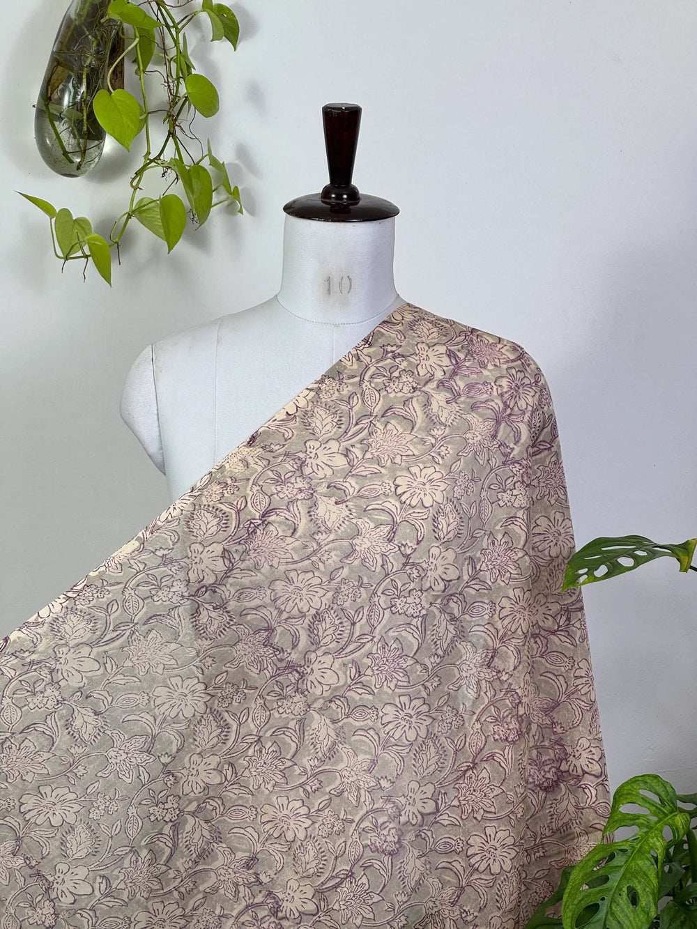 Block-Printed 40gm Banarasi Chanderi Fabric