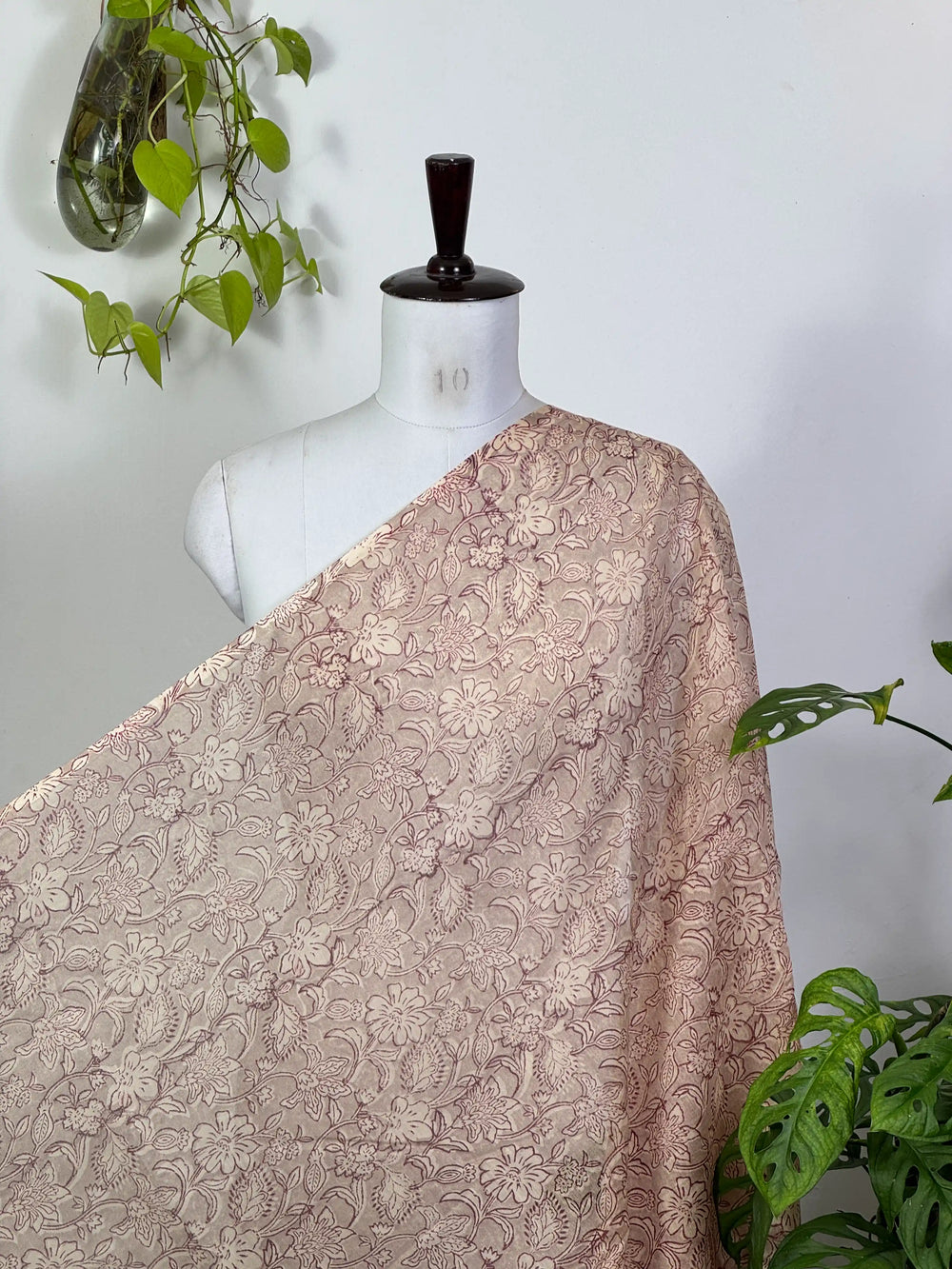 Block-Printed 40gm Banarasi Chanderi Fabric