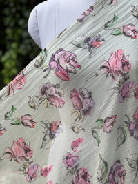 Digital Printed Mul Chanderi Fabric