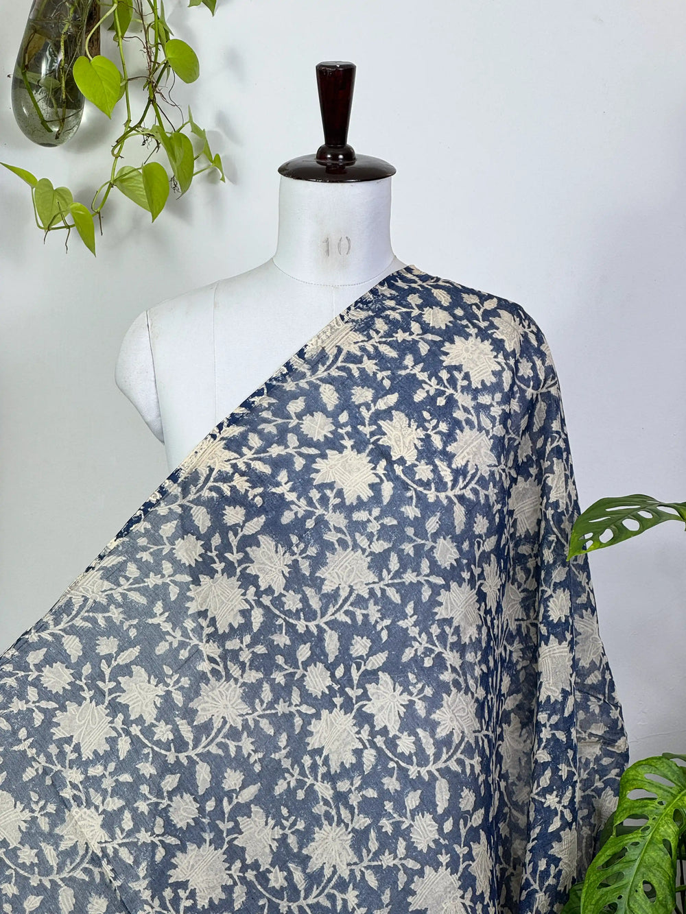 Block-Printed 40gm Banarasi Chanderi Fabric