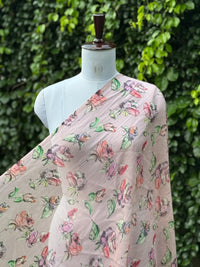 Digital Printed Mul Chanderi Fabric