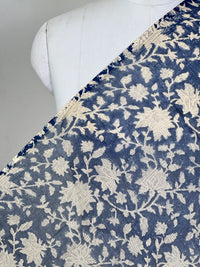 Block-Printed 40gm Banarasi Chanderi Fabric