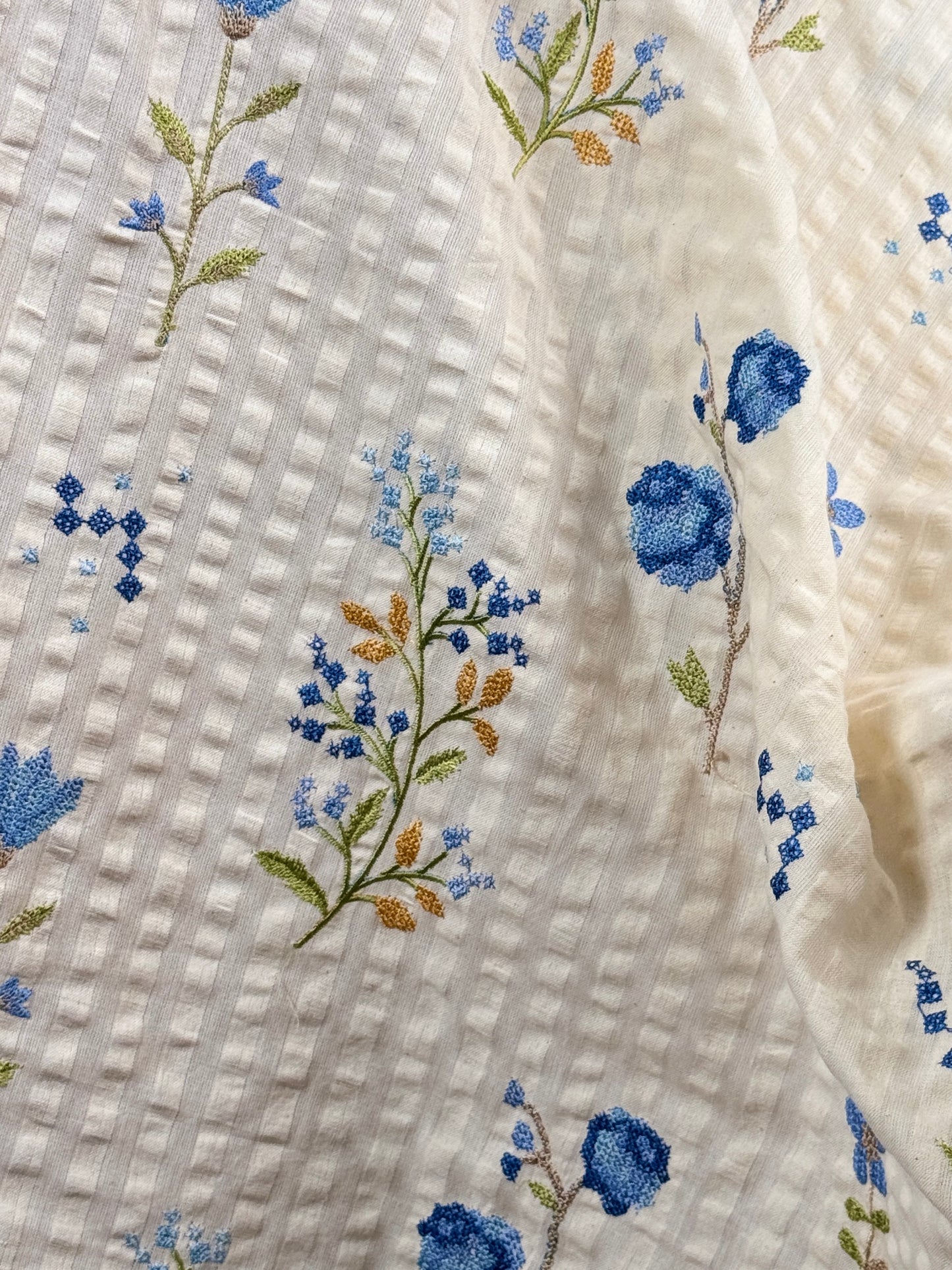 Embroidered Doby Cotton Fabrics