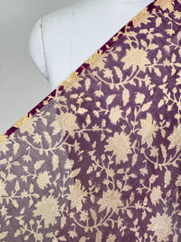 Block-Printed 40gm Banarasi Chanderi Fabric
