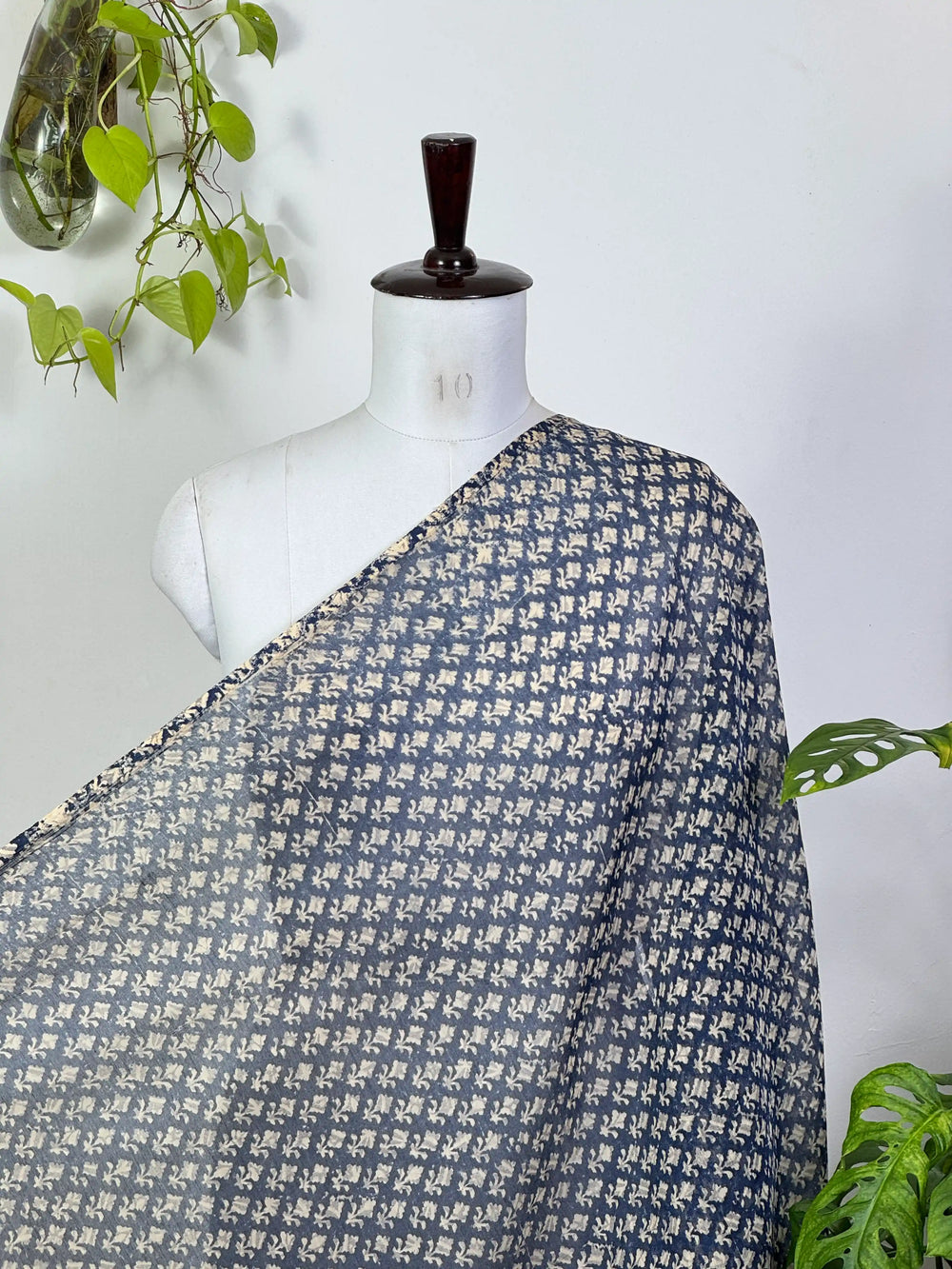 Block-Printed 40gm Banarasi Chanderi Fabric