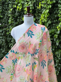 Digital Printed Mul Chanderi Fabric