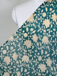 Block-Printed 40gm Banarasi Chanderi Fabric