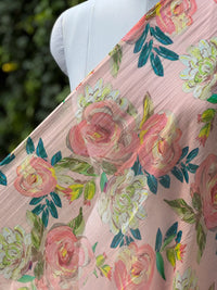Digital Printed Mul Chanderi Fabric