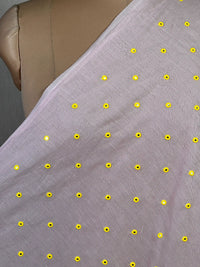 Sequins Embroidered 40 gm Banarasi Chanderi Fabric