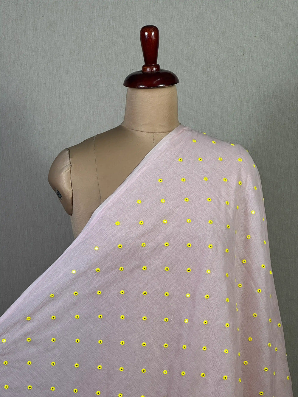 Sequins Embroidered 40 gm Banarasi Chanderi Fabric