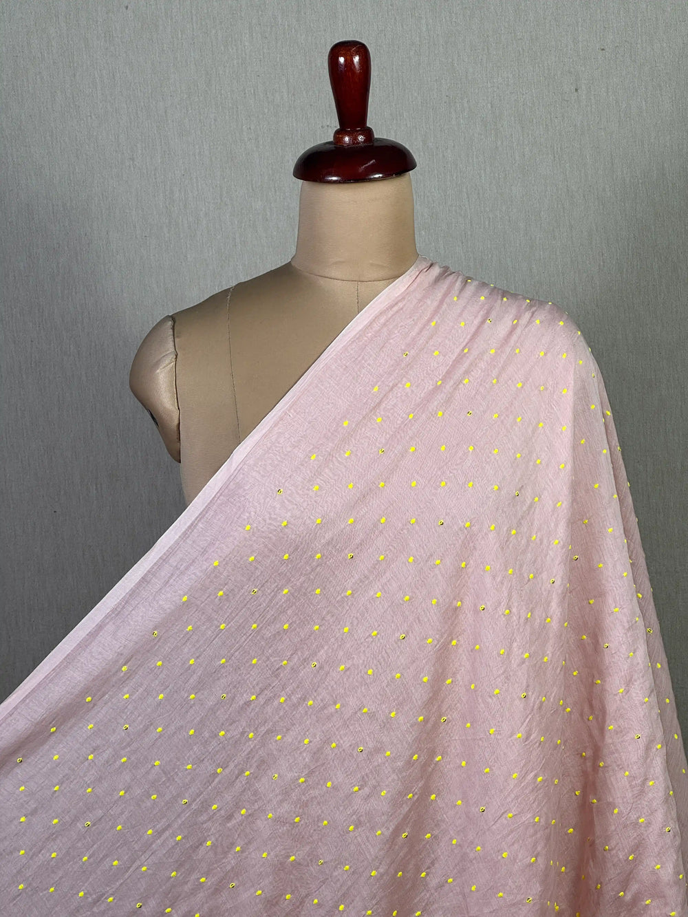 Sequins Embroidered 40 gm Banarasi Chanderi Fabric