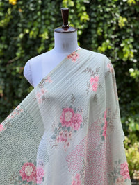 Digital Printed Mul Chanderi Fabric