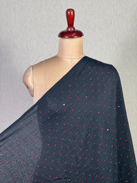 Mirror Embroidered 40 gm Banarasi Chanderi Fabric