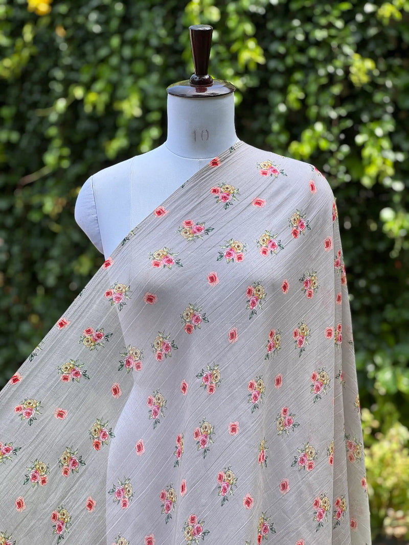 Digital Printed Mul Chanderi Fabric