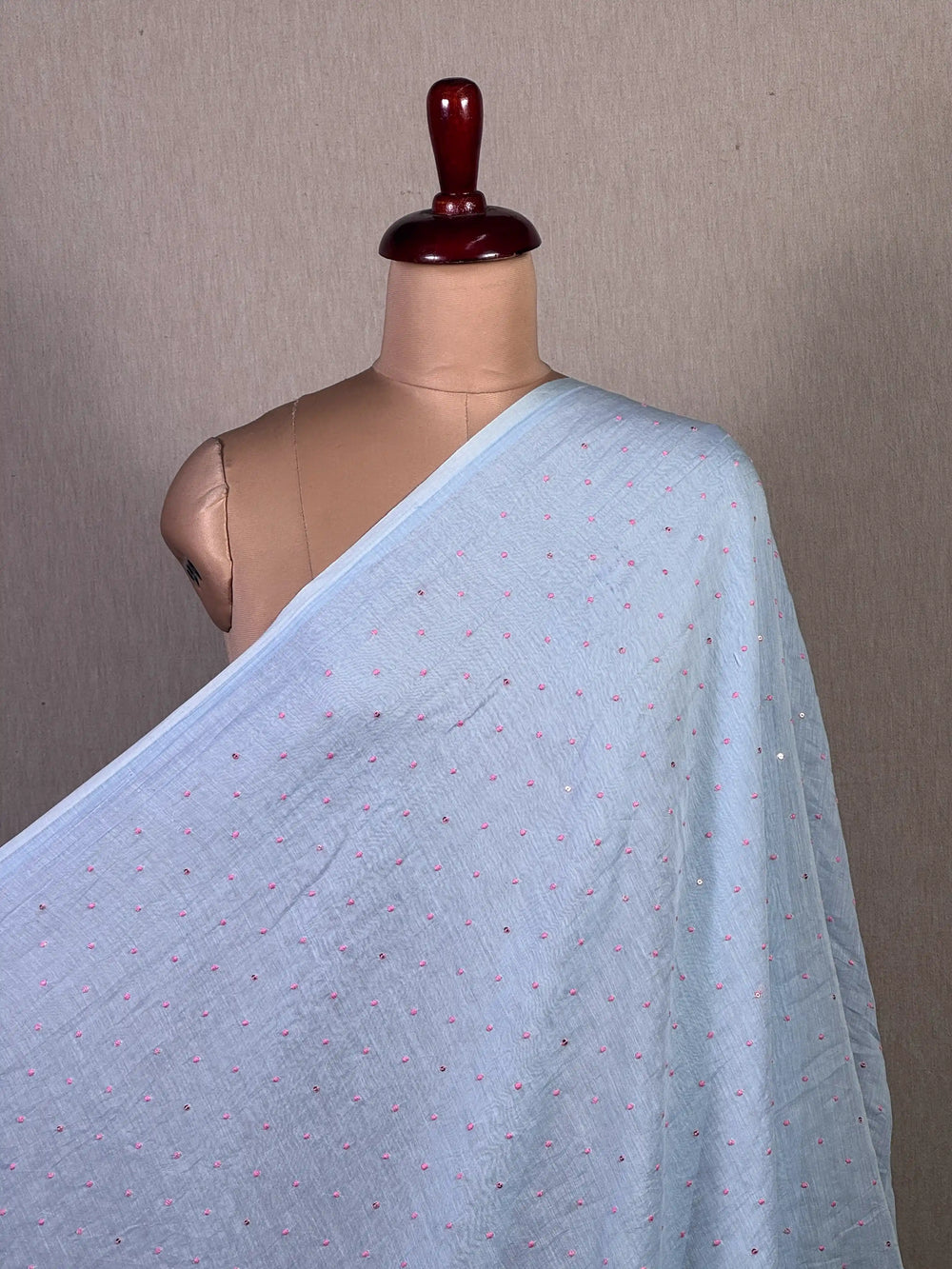 Sequins Embroidered 40 gm Banarasi Chanderi Fabric