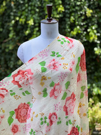 Digital Printed Mul Chanderi Fabric