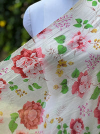 Digital Printed Mul Chanderi Fabric