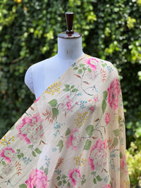Digital Printed Mul Chanderi Fabric