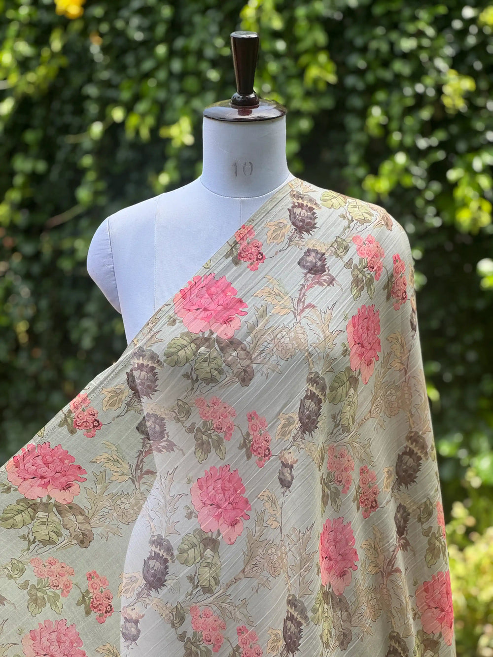 Digital Printed Mul Chanderi Fabric