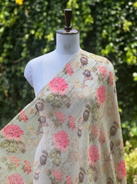 Digital Printed Mul Chanderi Fabric