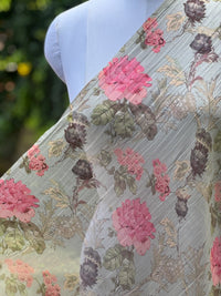 Digital Printed Mul Chanderi Fabric