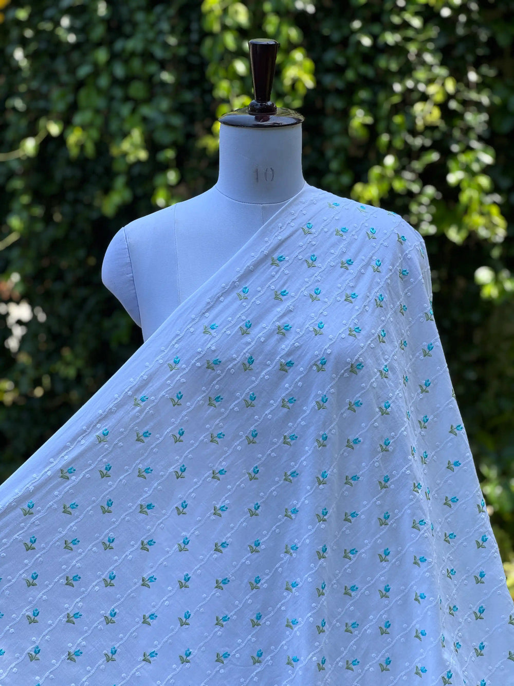 Embroidered  Mul Cotton Fabric