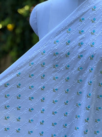 Embroidered  Mul Cotton Fabric