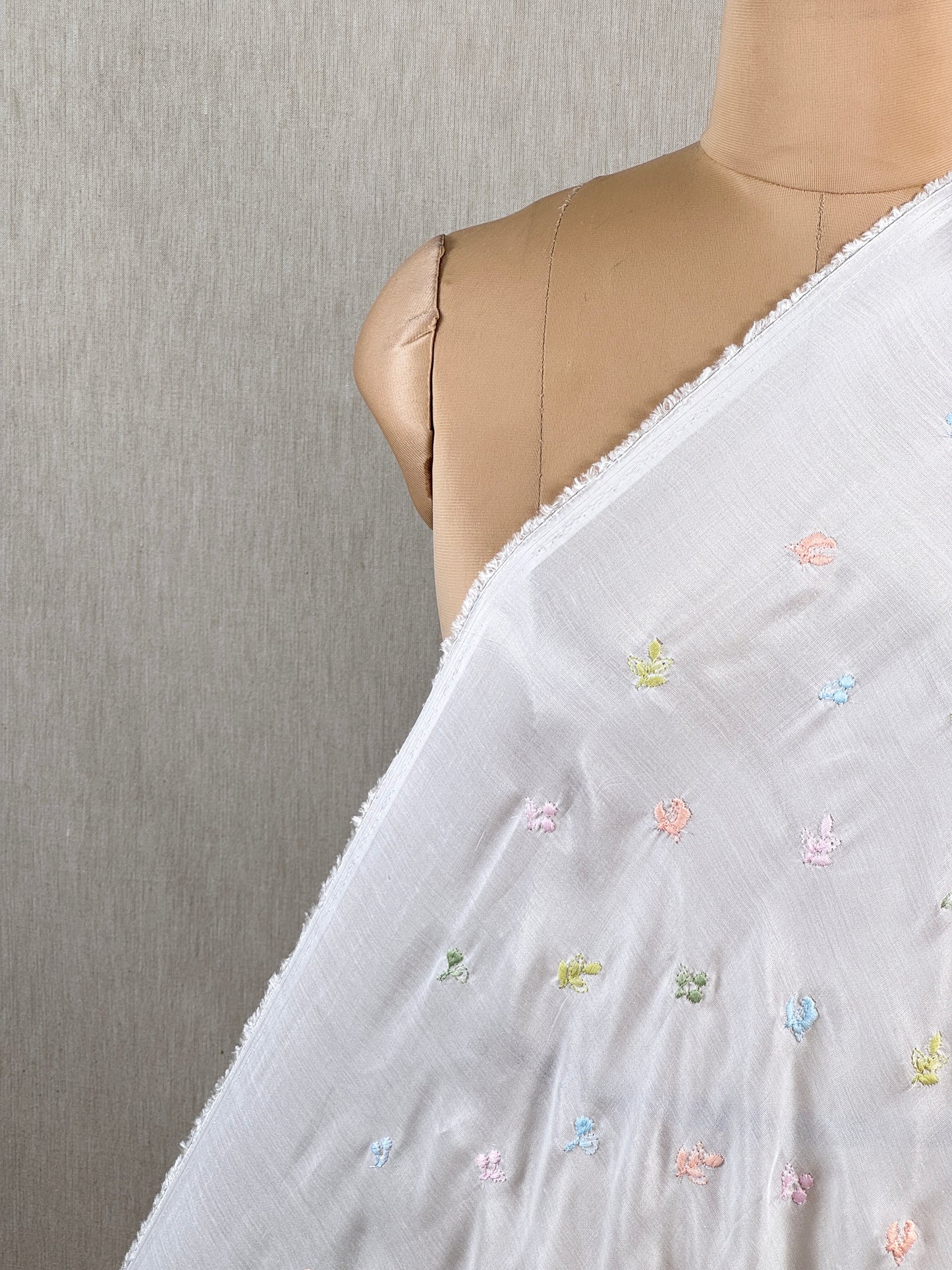 Embroidered Muslin Fabric