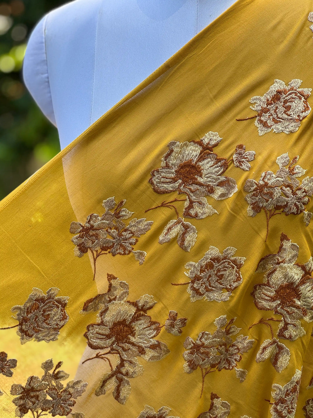Embroidered Rubia Cotton Fabrics