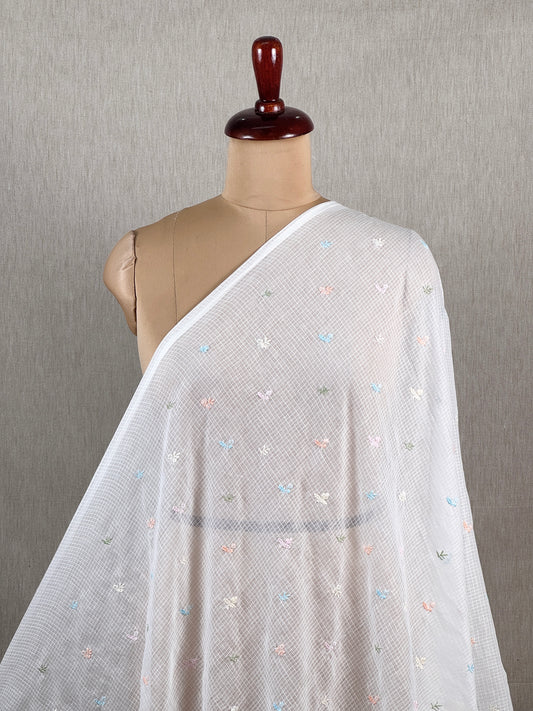 Embroidered Kota Fabric
