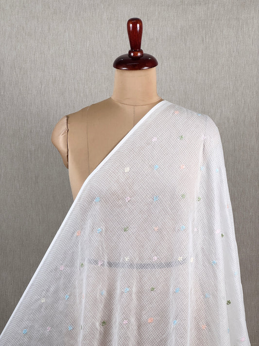 Embroidered Kota Fabric
