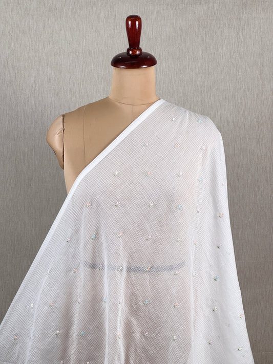 Embroidered Kota Fabric