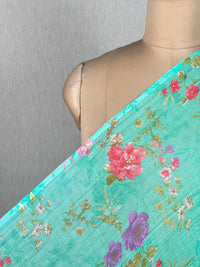 Printed Mul Chanderi Fabrics