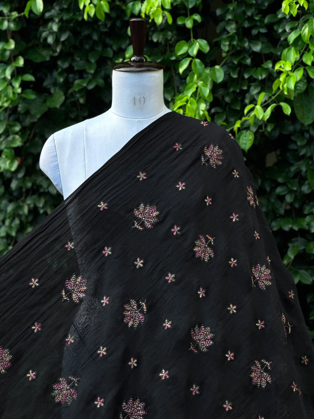 Embroidered 40gm Banarasi Chanderi Fabric