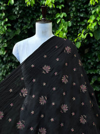 Embroidered 40gm Banarasi Chanderi Fabric