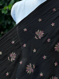 Embroidered 40gm Banarasi Chanderi Fabric