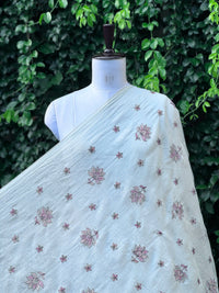 Embroidered 40gm Banarasi Chanderi Fabric