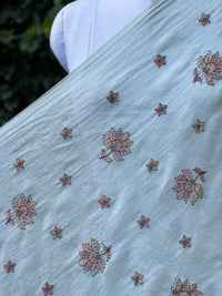 Embroidered 40gm Banarasi Chanderi Fabric