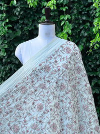 Embroidered 40gm Banarasi Chanderi Fabric