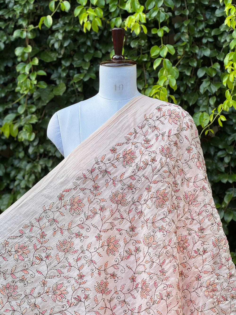 Embroidered 40gm Banarasi Chanderi Fabric