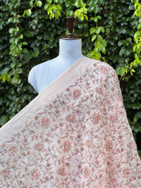 Embroidered 40gm Banarasi Chanderi Fabric