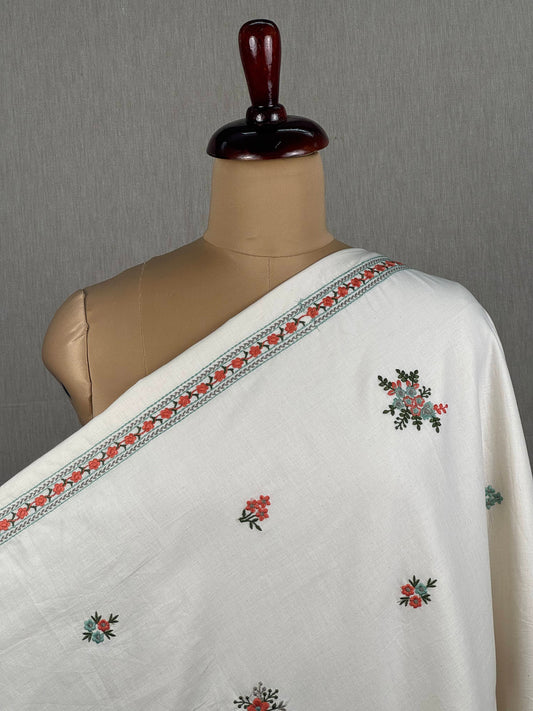 Embroidered Cambric Cotton Fabric