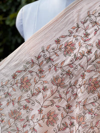 Embroidered 40gm Banarasi Chanderi Fabric