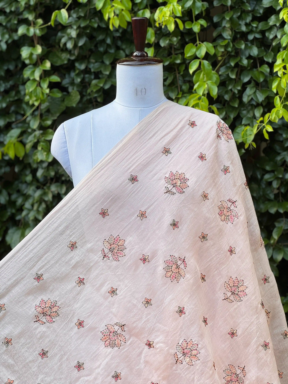 Embroidered 40gm Banarasi Chanderi Fabric