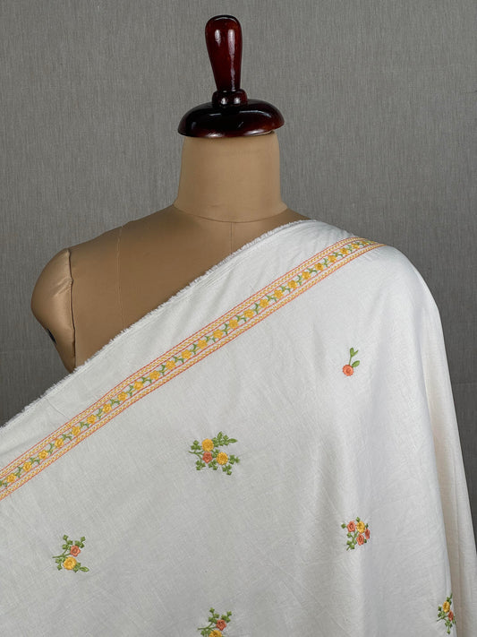 Embroidered Cambric Cotton Fabric