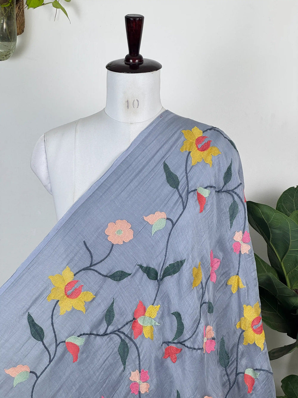 Embroidered 40gm Banarasi Chanderi Fabrics