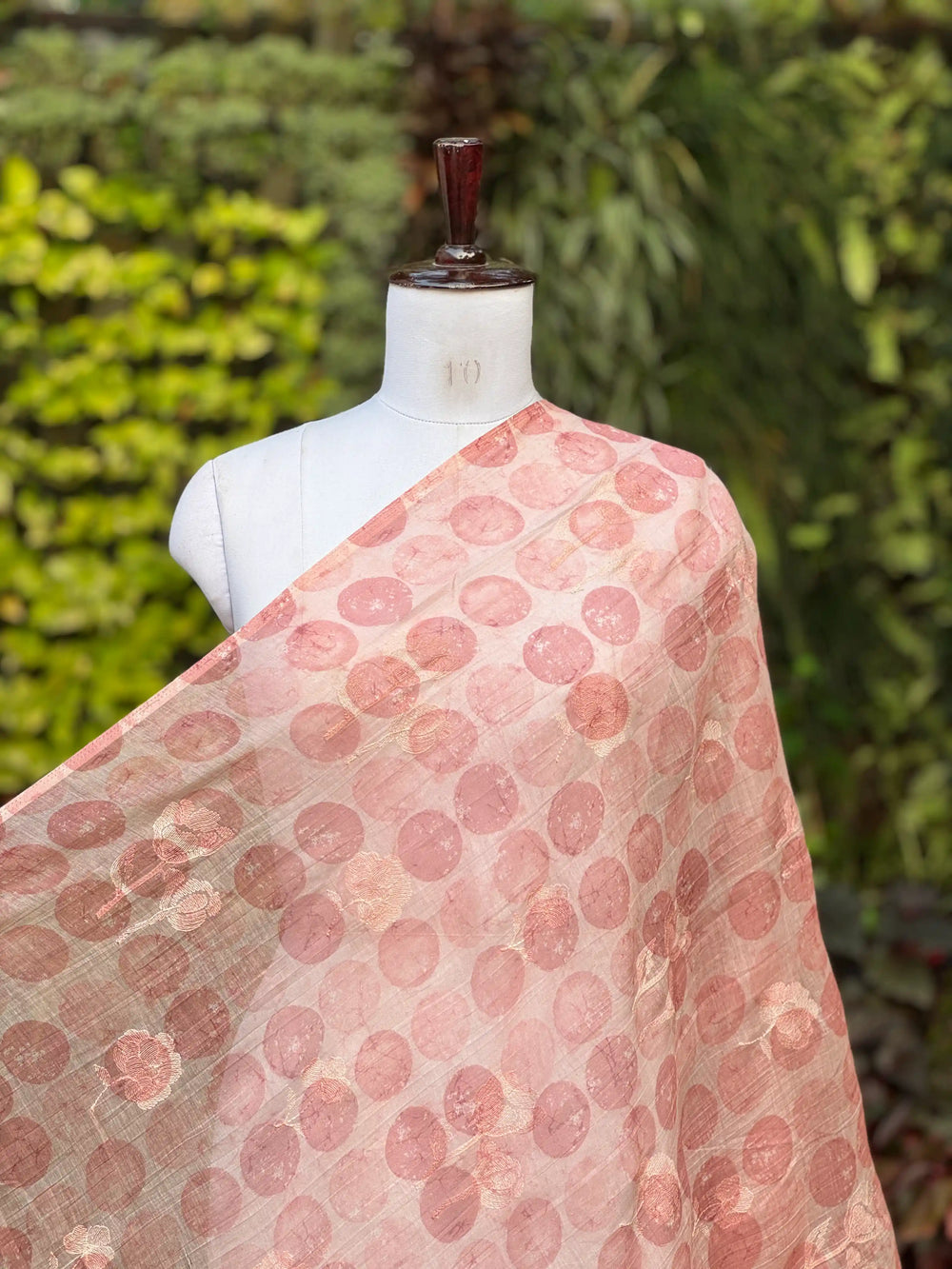 Digital Printed & Embroidered Banarasi Mul Chanderi Fabric