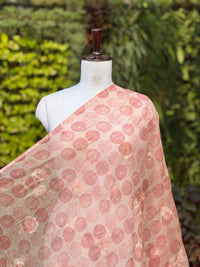 Digital Printed & Embroidered Banarasi Mul Chanderi Fabric