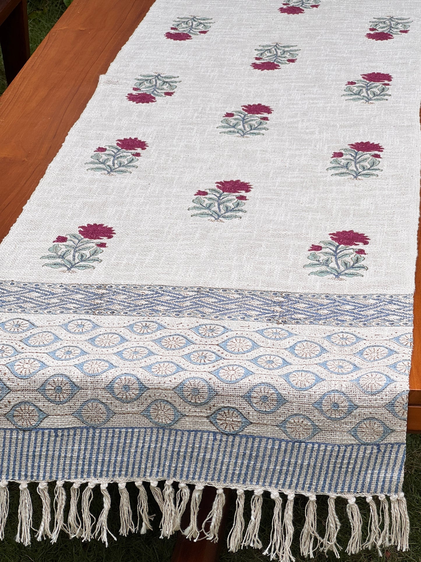 Block Printed Jute Table Runners